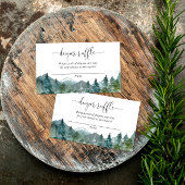 Rustikale Berge Babydusche-Windeln Gewinnkarten Begleitkarte