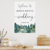 Rustikale Berge Begrüßungszeichen Poster (Küche)