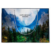 Rustikale Berge Landschaftliche Natur Große Geschenktüte (Vorderseite)