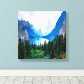 Rustikale Berge Landschaftliche Natur Leinwanddruck (Insitu (Holzboden))