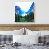 Rustikale Berge Landschaftliche Natur Leinwanddruck (Insitu (Schlafzimmer))