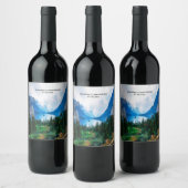 Rustikale Berge Landschaftliche Natur Weinetikett (Flaschen)