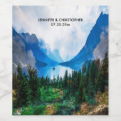 Rustikale Berge Landschaftliche Natur Weinetikett (Einzelnes Label)