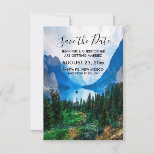 Rustikale Berge Landschaftliche Naturhochzeit Save The Date