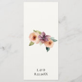 Rustikale Berge | Menü für Wüstenhochzeiten Menükarte (Rückseite)