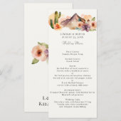 Rustikale Berge | Menü für Wüstenhochzeiten Menükarte (Vorne/Hinten)