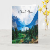 Rustikale Berge Natur Hochzeit Vielen Dank Karte (Gelbe Blume)