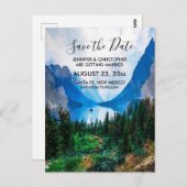 Rustikale Berge Natur Save the Date Postkarte (Vorne/Hinten)