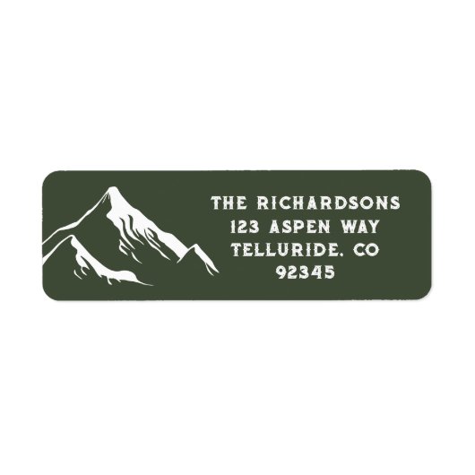 Rustikale Berge Personalisiert Familienname Skigeb (Vorne)