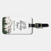 Rustikale Berge Personalisiert Gepäckanhänger (Vorderseite horizontal)