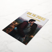 Rustikale Berge Save the Date Folieneinladung (Gedreht)