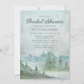 Rustikale Berge Schneesee Malerei Brautparty Einladung (Vorderseite)