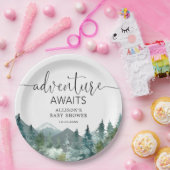 Rustikale Berge Themenwald im Freien Pappteller (Party)