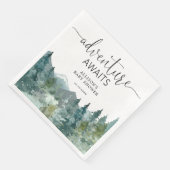 Rustikale Berge Themenwald im Freien Serviette (Ecke)