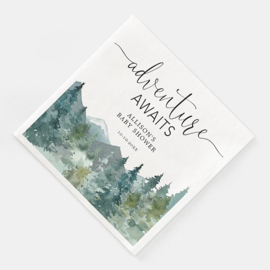 Rustikale Berge Themenwald im Freien Serviette (Ecke)