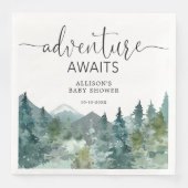 Rustikale Berge Themenwald im Freien Serviette (Vorderseite)