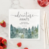 Rustikale Berge Themenwald im Freien Serviette (Beispiel)