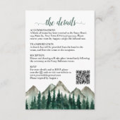 Rustikale Berge und Kiefernhochzeiten - QR-Code Begleitkarte (Vorderseite)