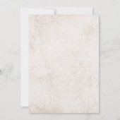 Rustikale Berge und Pinienbäume laden zur Hochzeit Einladung (Rückseite)