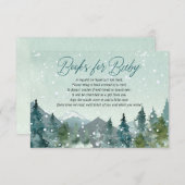 Rustikale Berge und Schneebücher für Baby en Begleitkarte (Vorne/Hinten)
