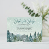 Rustikale Berge und Schneebücher für Baby en Begleitkarte (Stehend Vorderseite)