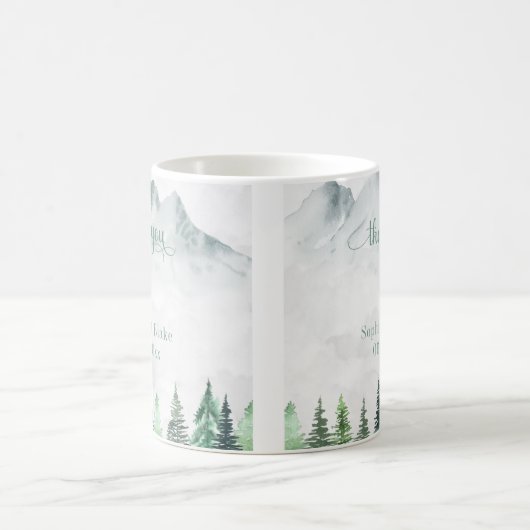 Rustikale Berge und Wälder Vielen Dank Kaffeetasse (Mittel)