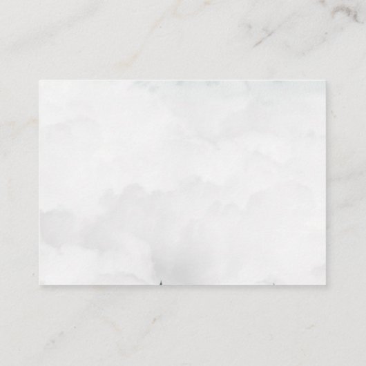 Rustikale Berge und Wälder Wasserfarbe Begleitkarte (Rückseite)