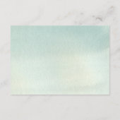 Rustikale Berge Wald Aquarell Hochzeitsdetails Begleitkarte (Rückseite)