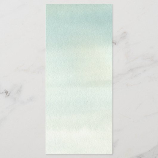 Rustikale Berge Wald Aquarell Hochzeitsmenü Programm (Rückseite)