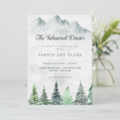 Rustikale Berge & Wälder Wasserfarben Probe Einladung (Stehend Vorderseite)