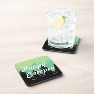 Rustikale Berge & Waldglückscamper Getränkeuntersetzer