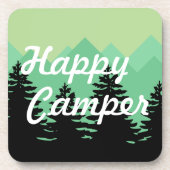 Rustikale Berge & Waldglückscamper Getränkeuntersetzer (Vorderseite)