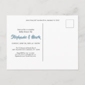 Rustikale Berge Wasserfarbenerlebnis Kinderdusche Einladungspostkarte (Rückseite)