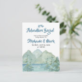 Rustikale Berge Wasserfarbenerlebnis Kinderdusche Postkarte (Stehend Vorderseite)