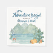 Rustikale Berge Wasserfarbenerlebnis Kinderdusche Serviette (Vorderseite)