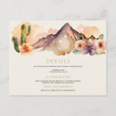 Rustikale Berge | Wüstenhochzeit Begleitkarte (Vorderseite)