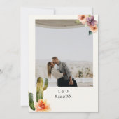 Rustikale Berge | Wüstenhochzeit Einladung (Rückseite)