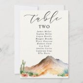 Rustikale Berge | Wüstenhochzeit-Tischnummer Einladung (Vorderseite)