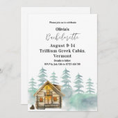 Rustikale Bergkabine Brautdusche Einladung (Vorne/Hinten)