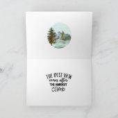 Rustikale Bergkabine Inspirationskurskarte Dankeskarte (Innenseite)