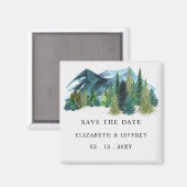 Rustikale Bergkiefern retten das Date Magnet (Vorderseite/Rückseite)