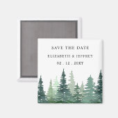 Rustikale Bergkiefern retten das Date Magnet (Vorderseite/Rückseite)