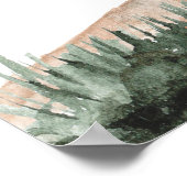 Rustikale Berglandschaft Keine Sitzplätzchen Hochz Poster (Ecke)