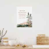 Rustikale Berglandschaft Keine Sitzplätzchen Hochz Poster (Küche)