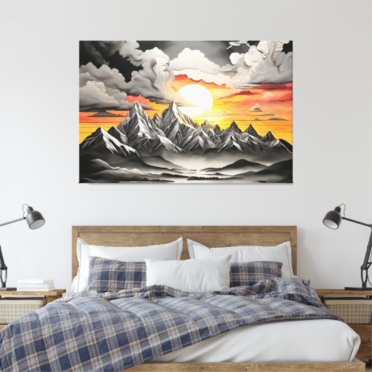 Rustikale Berglandschaft Leinwanddruck (Insitu (Schlafzimmer))