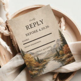 Rustikale Berglandschaft RSVP Karte