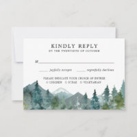 Rustikale Berglandwälder Hochzeit RSVP