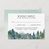 Rustikale Berglandwälder Hochzeit RSVP Begleitkarte (Vorne/Hinten)