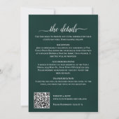 Rustikale Bergsee-Hochzeit stilvoller QR-Code Einladung (Rückseite)