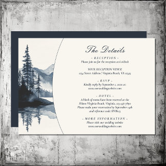 Rustikale Bergsee Hochzeiten Details Begleitkarte